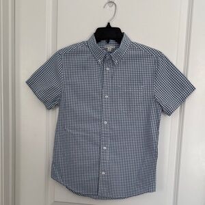 Crewcuts Navy and White Gingham Button Down Shirt